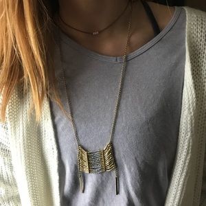 NWT Lucky Brand beaded statement necklace